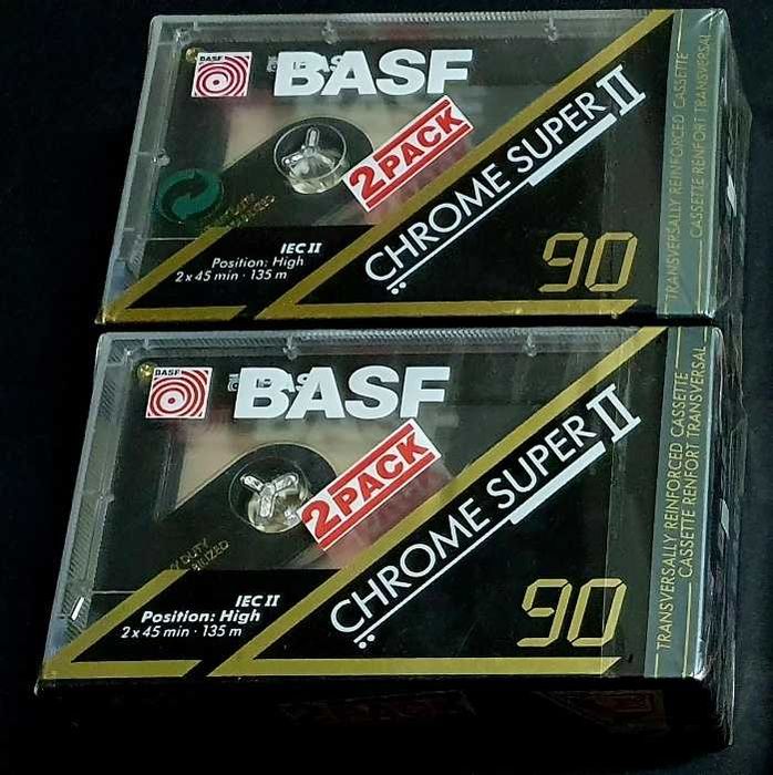 4 cassetes Audio BASF Crome Super II de 90 minutos