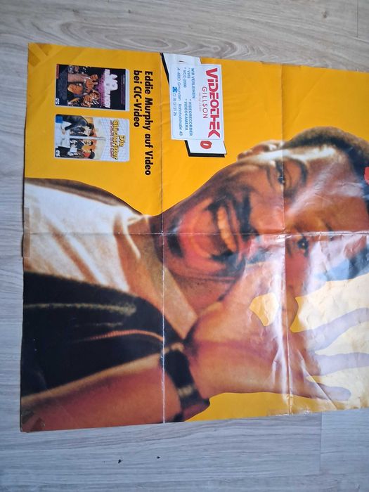 Unikatowy 40 letni plakat kinowy niemiecki - gliniarz z Beverly Hills