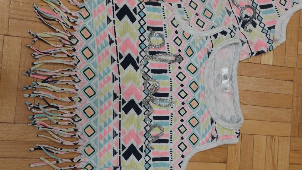 Bluzka indianska 80 86 bliźniaczki frędzle