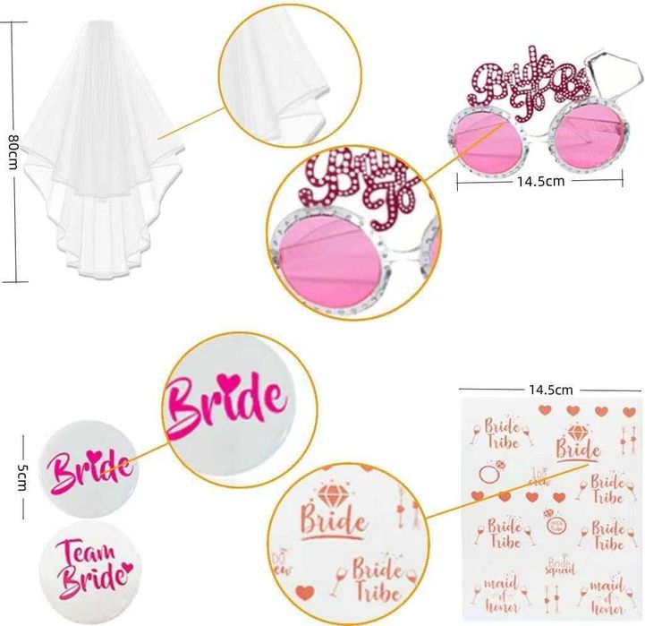 Despedida de solteira kit completo Bride to Be/Team Bride ENVIO GRÁTIS