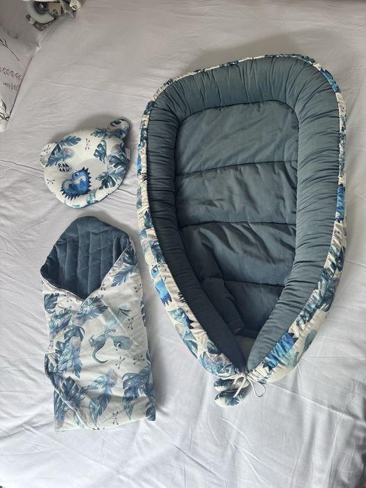 Kokon, rożek-zestaw Handmade Gajka ( zieleń nepalska z dino)