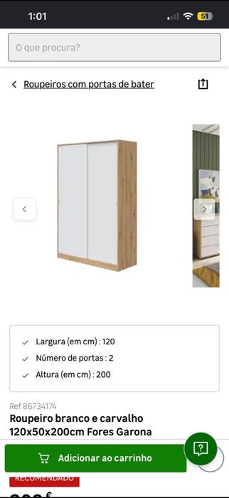 Guarda roupa branca