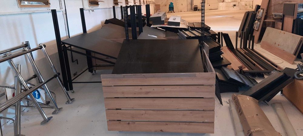 Wyspa warzywna "VASPER" wózek jednostronny 2 półkowy 125cm