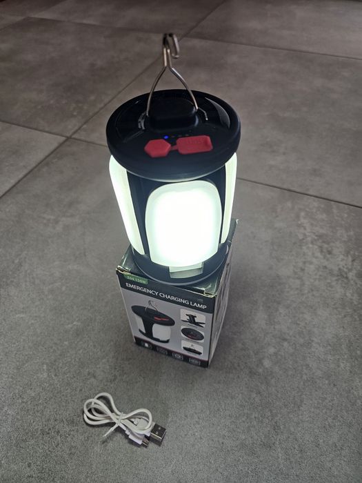 Lampa, latarnia solarna, kempingowa LED, 6 trybów pracy USB