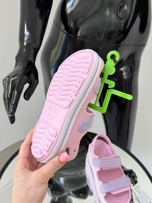 Детские босоножки кроксы Crocs C11 на липучках 28/29/30/31/32/33/34/35р