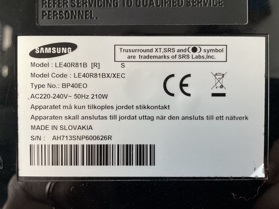 Tv Samung para peças ou reparar