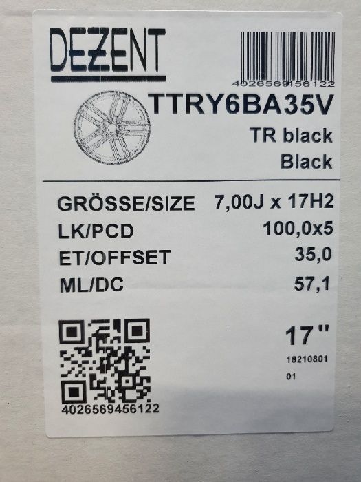 NOWE Alufelgi AUDI 17" 5x100 A1 A3 TT