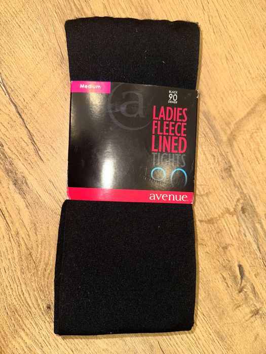 Avenue rajstopki czarne ocieplane nowe M