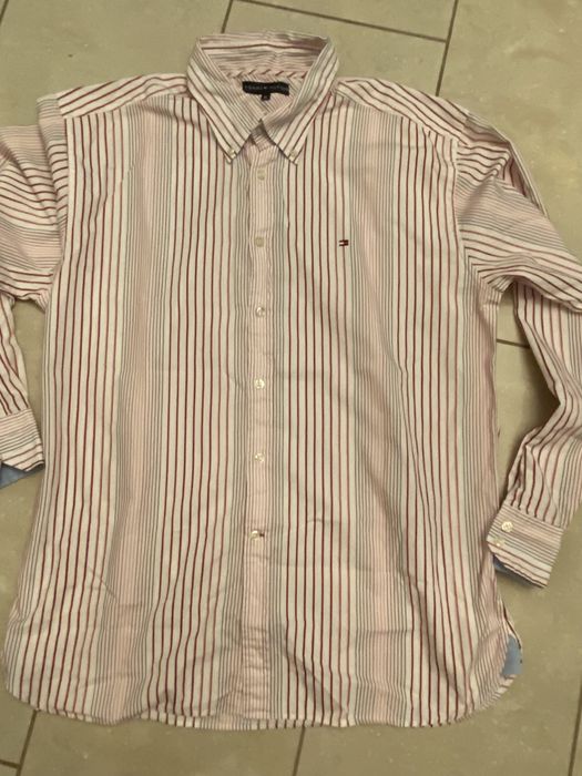 TH Tommy Hilfiger męska koszula paski  r. XL Extra stan