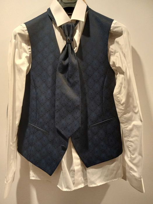 Fato cerimónia azul/preto Saroni