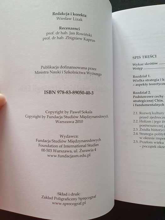 Wizja, polityka i siła w służbie wielkiej strategii Chin Paweł Sokala