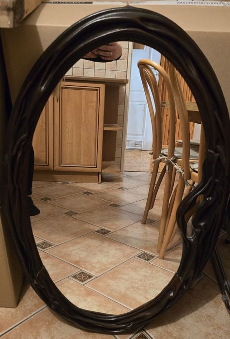 Lustro skórzane Retro PRL