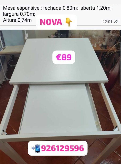 Vendo móveis e ítens para casa.