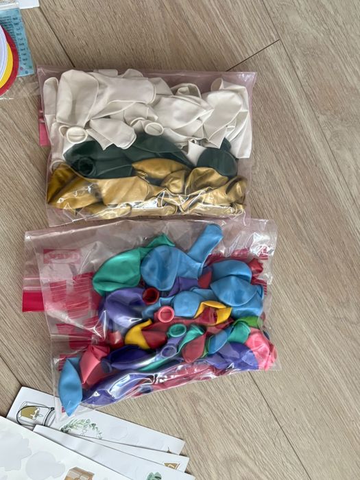 Ozdoby ślubne księga gości wieczór panieński naklejki balony używane nowe