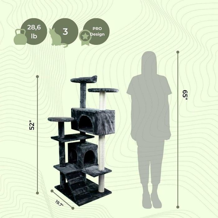Mobiclinic wieża drapak domek dla kota Tico duży do wspinania do 10 kg
