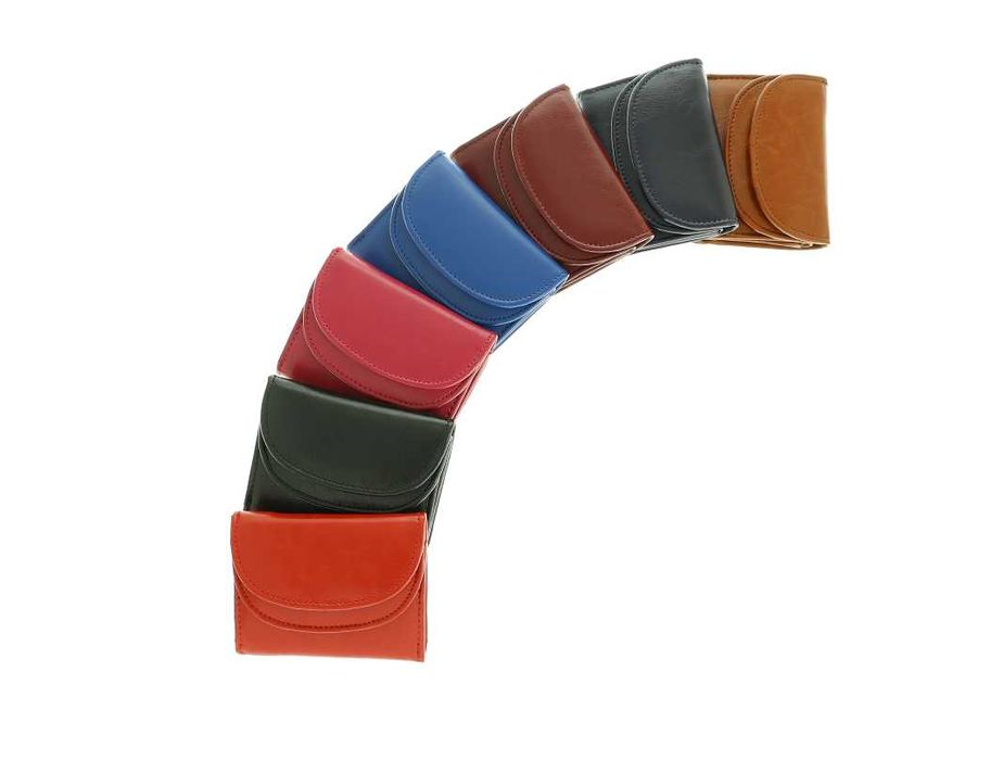 Portfel damski skórzany portmonetka damska pojemna czerwona skóra 100%