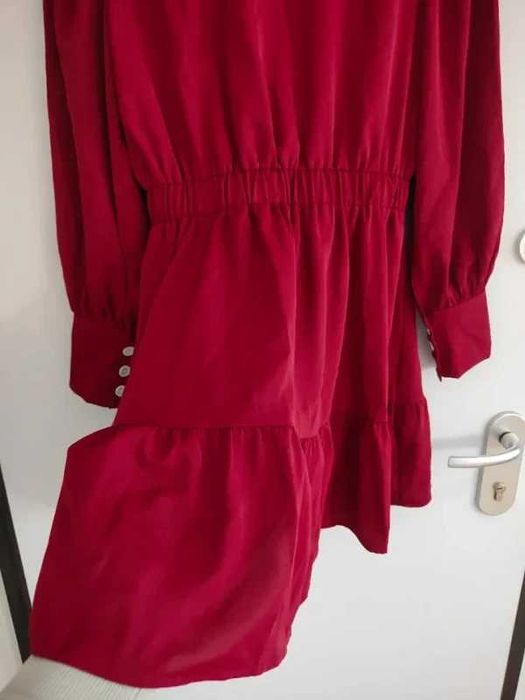 Vestido Bordeaux Shein – Tamanho S (Como Novo)