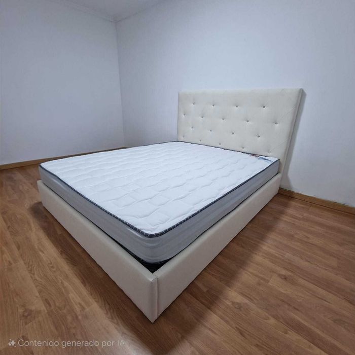 Camas de Casal Estofadas de Luxo 199€ Disp. em Várias Cores! 190x140m!