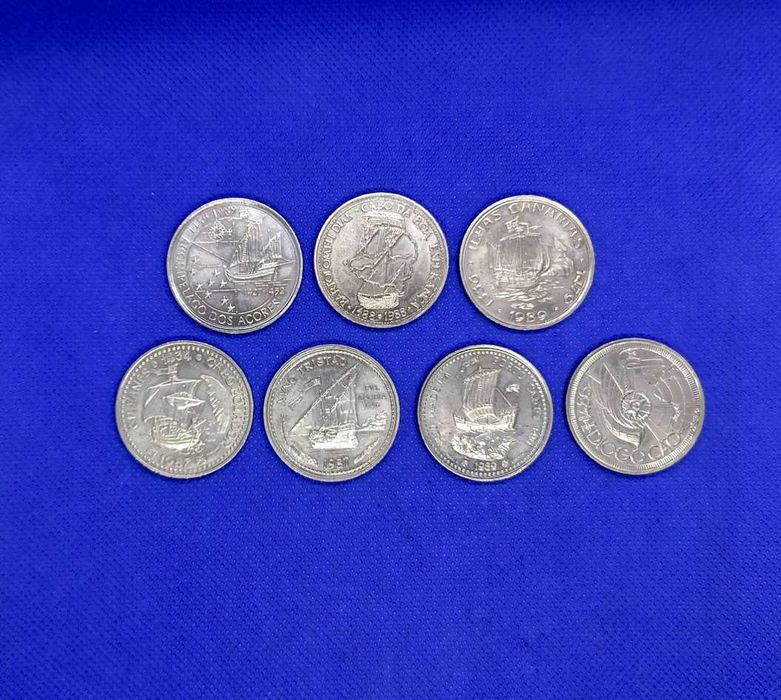 Lote de 7 moedas comemorativas 100 Escudos cobre/níquel