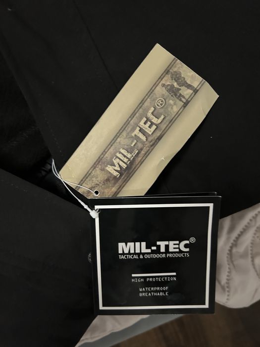 Тактична куртка з флісом Mil-Tec Wet Weather Jacket Gen II, Чорна, 3XL