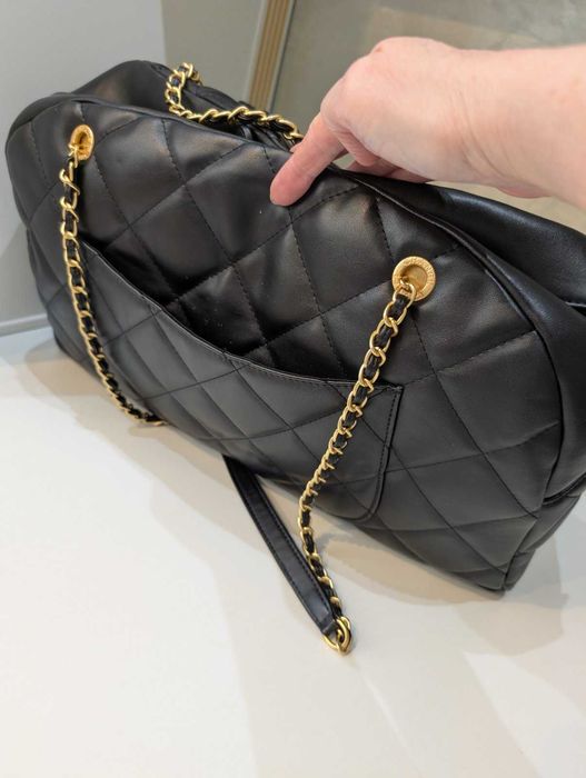 Сумка Chanel з натуральної шкіри довжина 45 см шанель кожаная