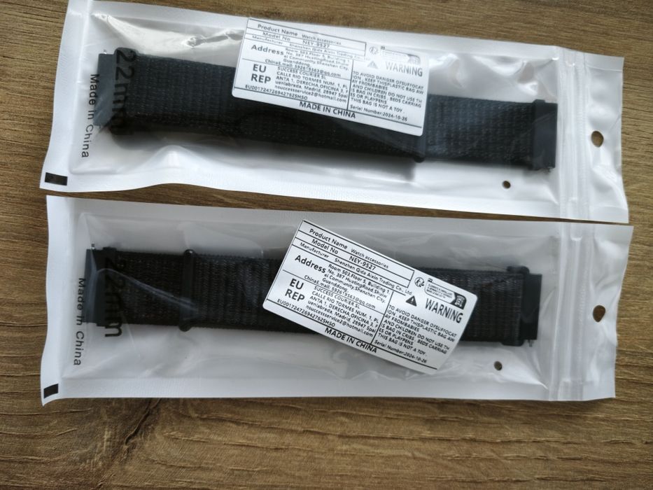 Dwa paski do zegarka 22 mm