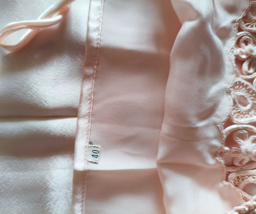 Conjunto robe e camisa dormir cetim rosa