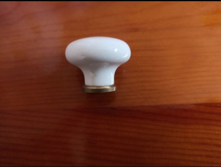 Puxador Porcelana Flor Rosa