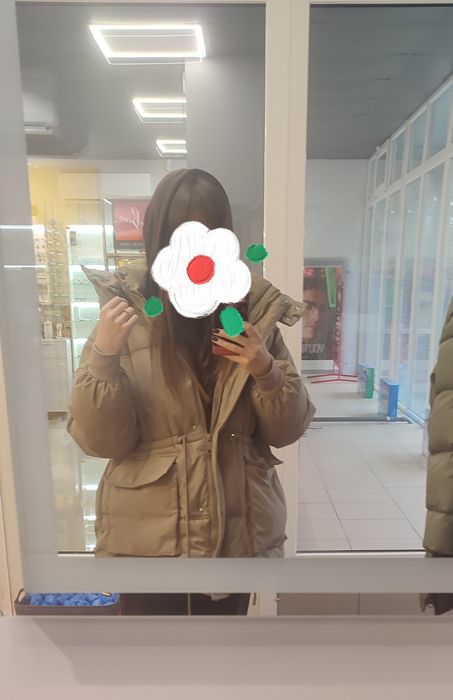 Зимова куртка оверсайз,пуфер