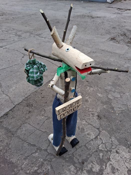 Figurka, ozdoba do ogrodu, domu, działki z brzozy