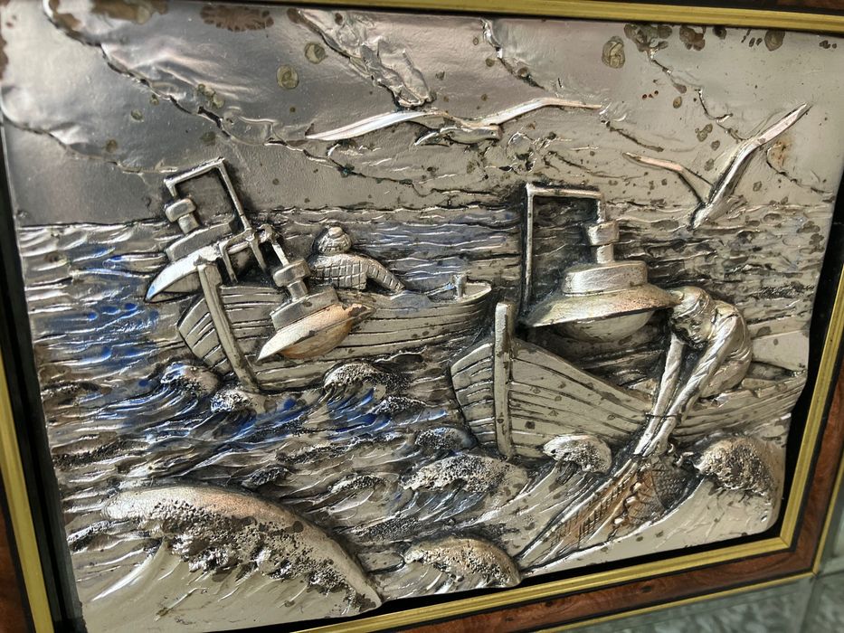Quadro com peça trabalhada a Estanho
