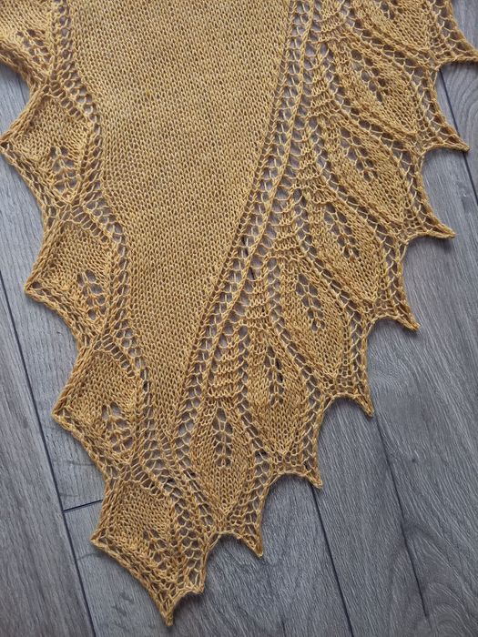 Chusta semele ręcznie robiona na drutach