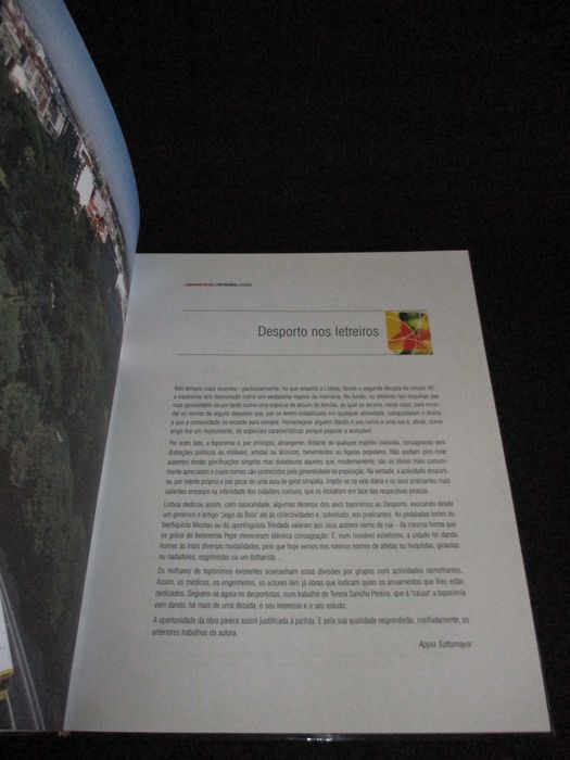 Livro Os Desportistas na Toponímia de Lisboa Teresa Sancha Pereira
