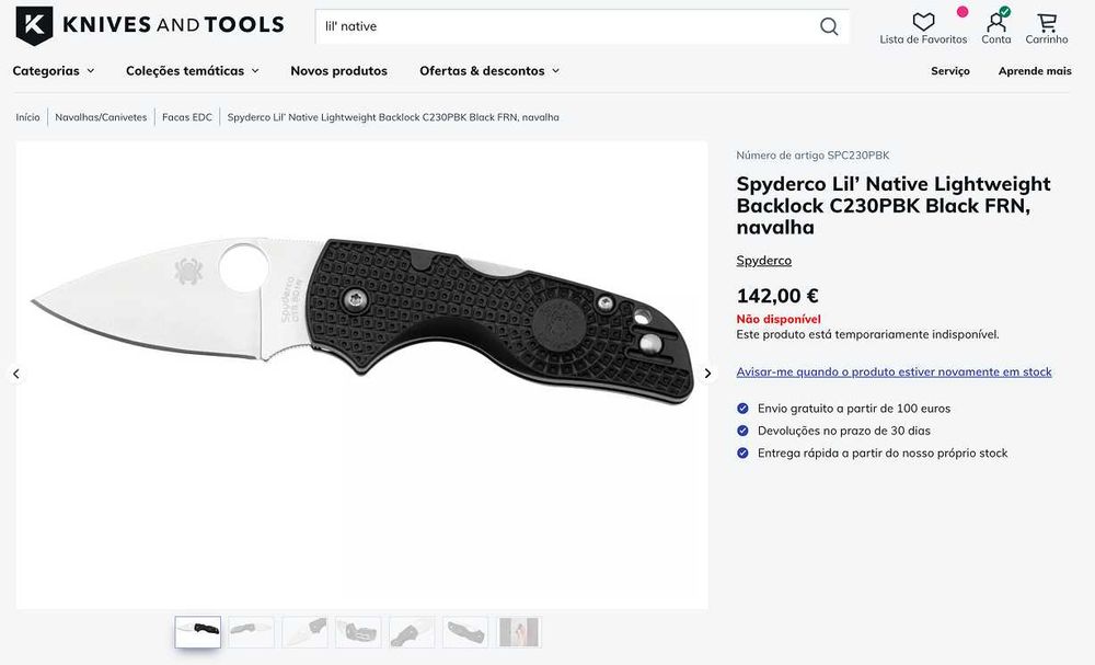 Canivete Spydero Lil' Native Lightweight original