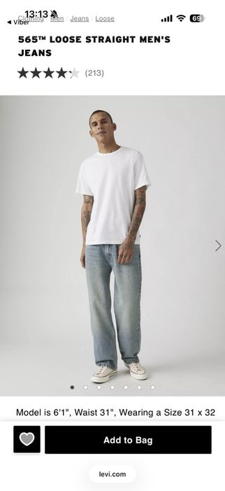 Джинси levis 32/34