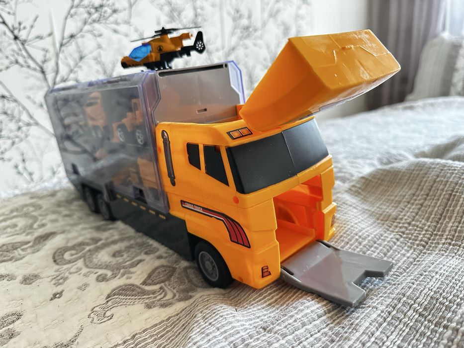 Великий набір будівельної техніки 12 шт | Трак + 11 машинок