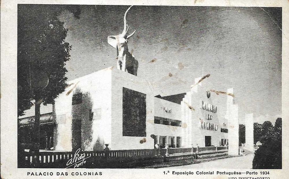 Postal ilustrado antigo -  1934 - EXPOSIÇÃO COLONIAL