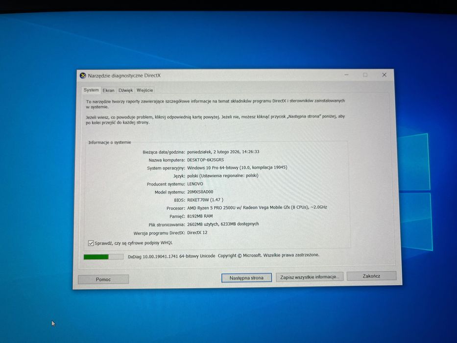 Lenovo ThinkPad A285 Ryzen 5 Pro 2500U 8/256GB 10P FV23%