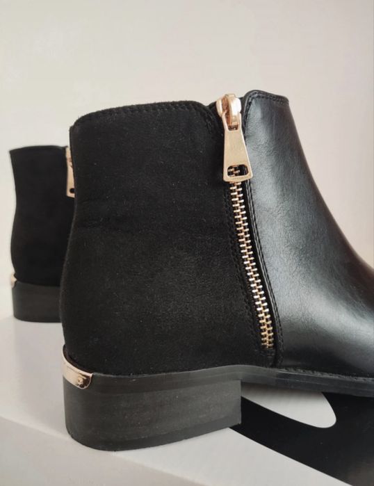 Botas de cano baixo pretas com camurça 38 seaside