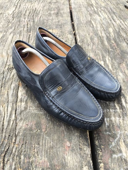 Barker skórzane mokasyny męskie premium loafersy czarne eleganckie