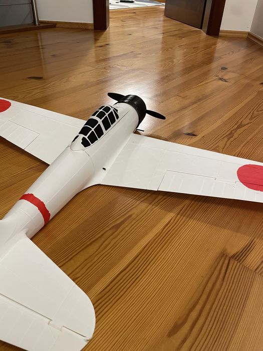 samolot rc mitsubishi a6m2 zero druk 3d