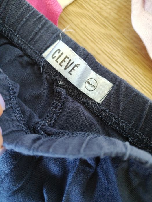 Legginsy 98 dwupak+bluzka