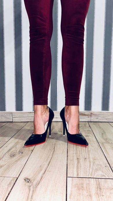 181/ OD RĘKI 40 Czarne 36-48EU klasyczne buty szpilki trans crossdress