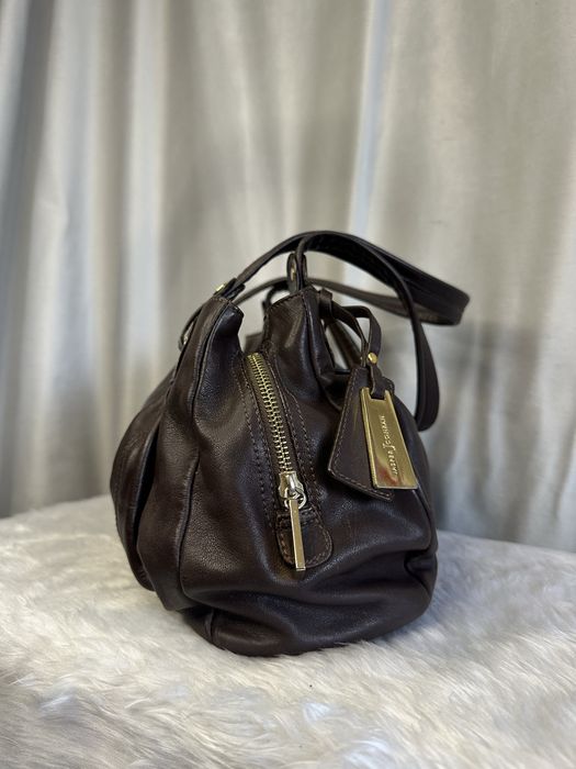 Шкіряна шоколадна сумка бренду Jasper Conran