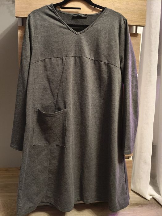 Sukienka szara na codzień rozmiar 44