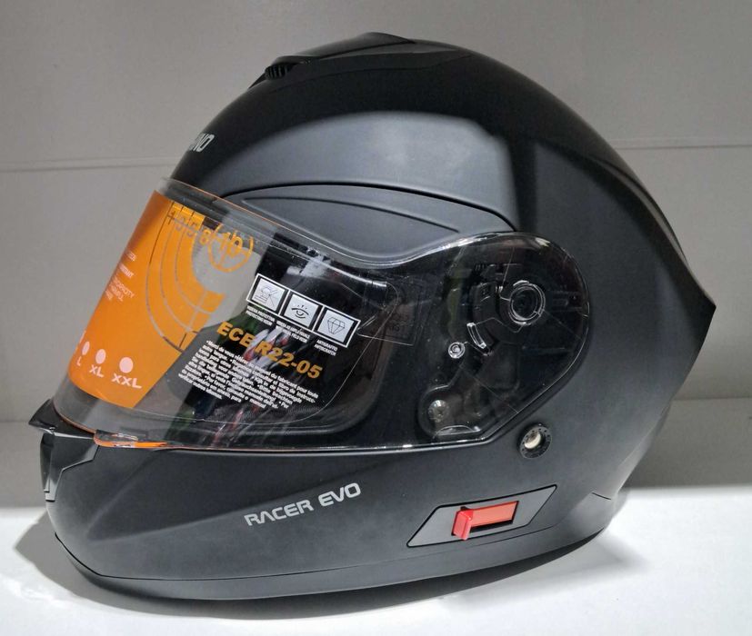 Kask motocyklowy Rhino Racer Evo czarny mat rozmiar XL 61-62 cm