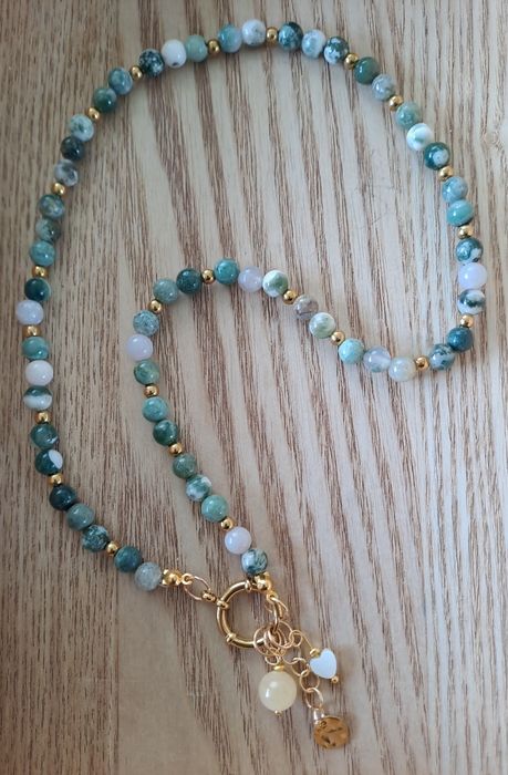 Nowy naszyjnik z zielonego agatu