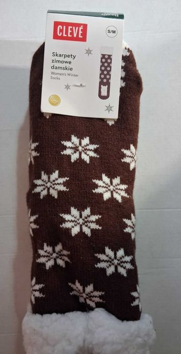 Skarpety zimowe damskie rozmiar S/M antypoślizgowe
