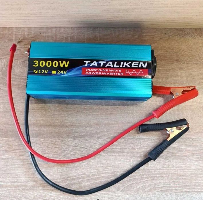 Інвертор перетворювач 12-24V на 220V з чистою синусоїдо Tataliken