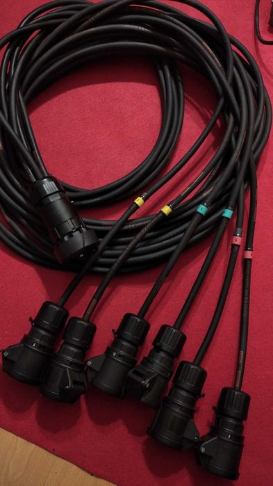Cabos áudio Link LK Harting Splitter 32, 48, 64 canais, Sub box 12, 16 canais, Socapex